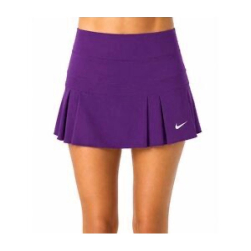 Nike Dri-FIT Pleated Tennis Skort Purple Women XS Perforated Athletic Skirt NWT